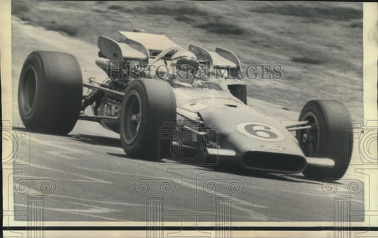 1969 Press Photo A. J. Foyt, Indianapolis Speedway driver in supercharged Ford- Historic Images