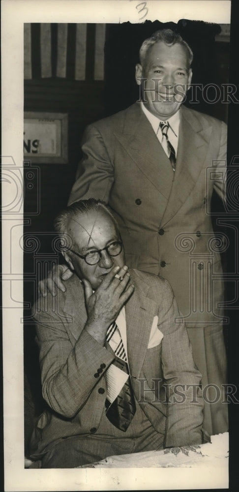 1949 Press Photo John Fernandez &amp; Louis Dembrun, Sr. of 9th Ward Improvement - Historic Images