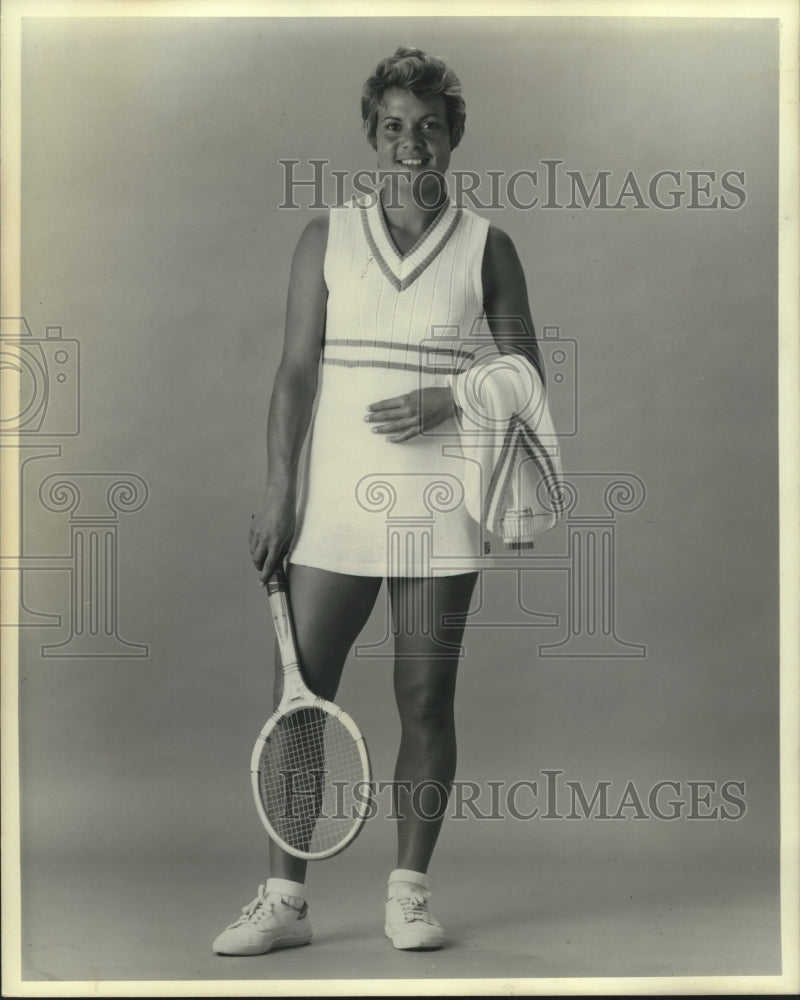 1973 Press Photo Evonne Goolgon tennis dress for Ginori Players - nox20645-Historic Images