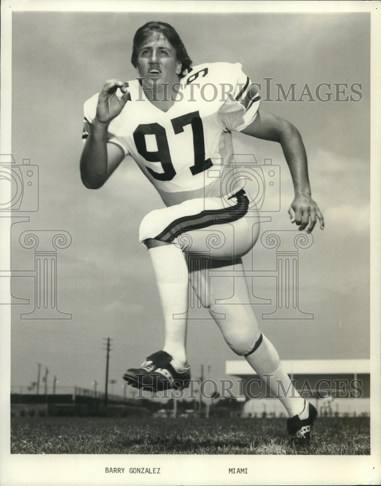 1978 Press Photo Barry Gonzalez, #97 for Miama - nox20865 - Historic Images