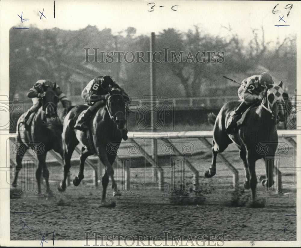 1970 Press Photo LeComte Handicap win, place &amp; show winners at the Fair Grounds - Historic Images