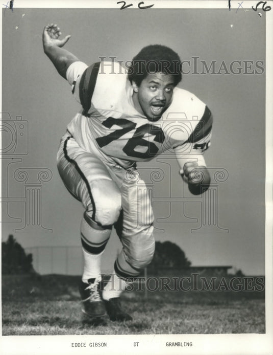 1971 Press Photo Grambling State University Football Tackle Eddie Gibson- Historic Images