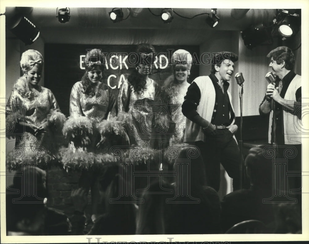 1987 &quot;Facts of Life&quot; Girls with Singers Fabian, Bobby Rydell - Historic Images