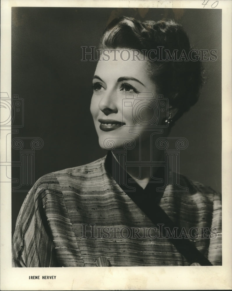 1955 Press Photo Actress Irene Hervey - nox23468-Historic Images