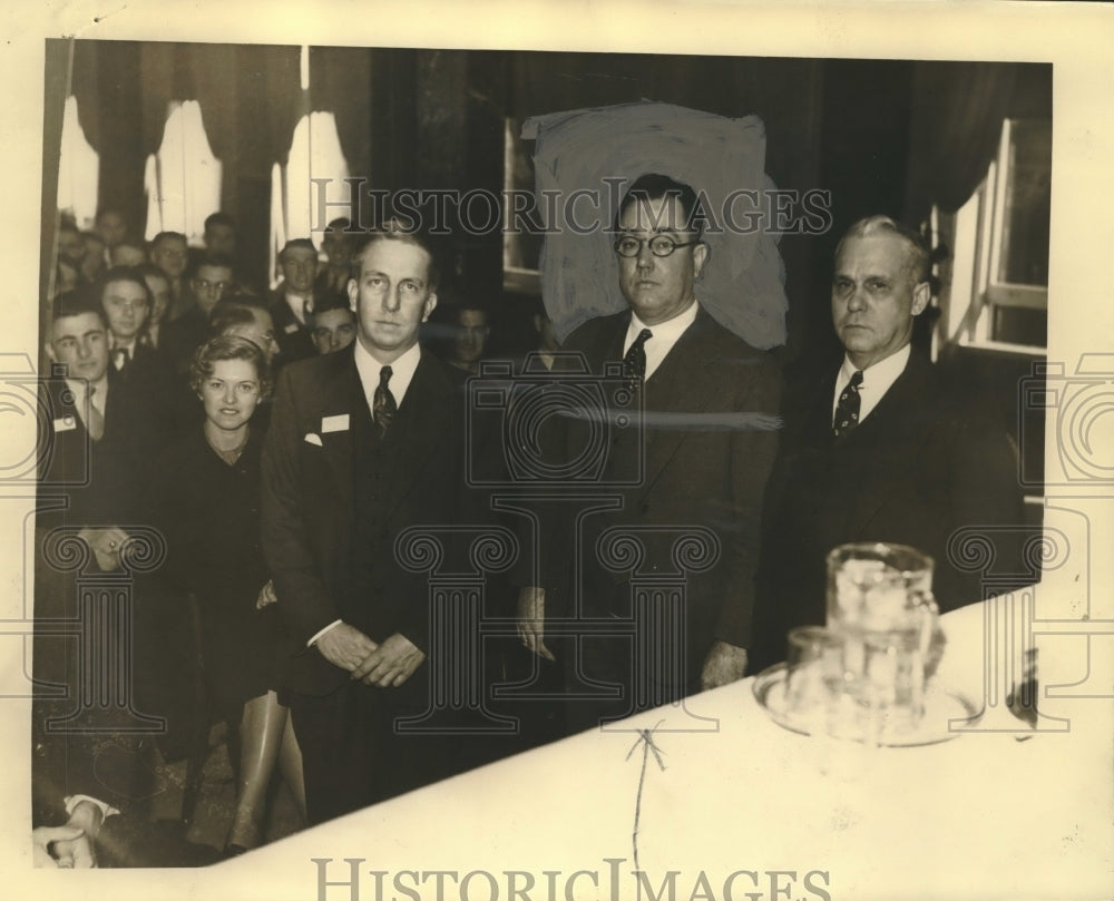 1938 Press Photo Speakers of Tulane and Louisiana State University meeting - Historic Images