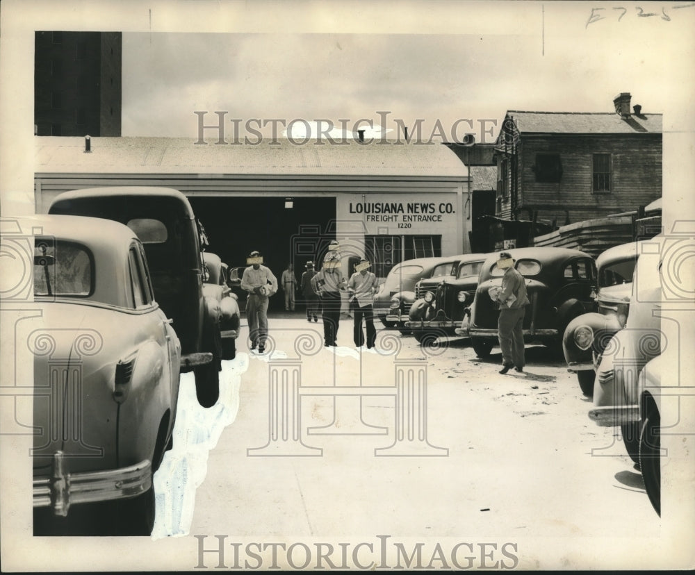 1951 Press Photo Louisiana News Company Freight Entrance on Carondelet Street- Historic Images