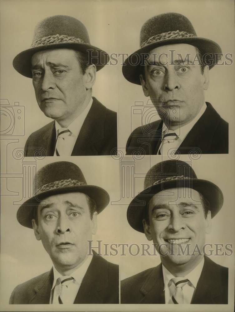 1957 Press Photo Photos of Comedian Louis Nye on &quot;The Steve Allen Show&quot;- Historic Images