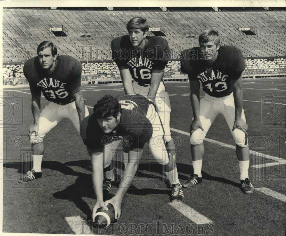 1971 Press Photo Tulane University Football Players - nox25480 - Historic Images