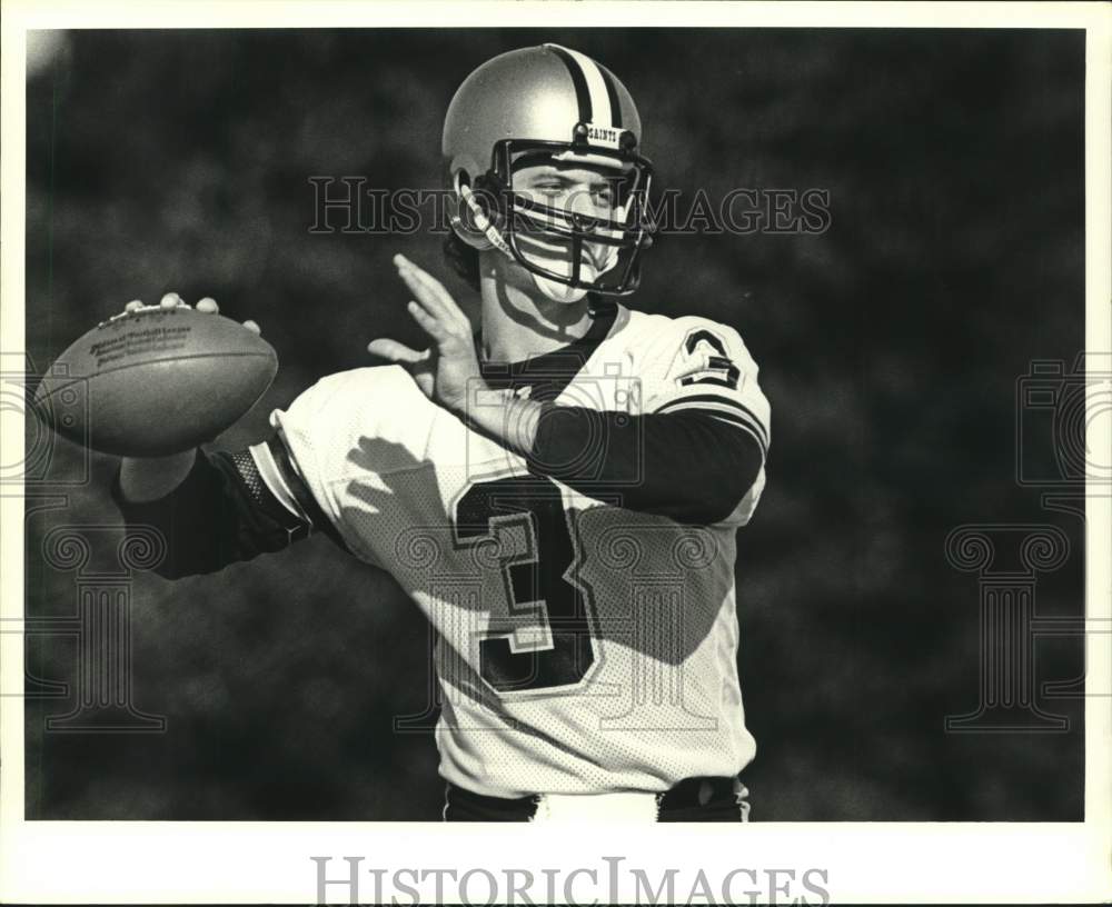 1987 Press Photo New Orleans Saints Football Player Bobby Hebert - nox25504 - Historic Images