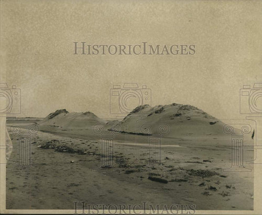 1959 Press Photo View of Grand Isle Dredging Project and "Dunes" - nox25653-Historic Images
