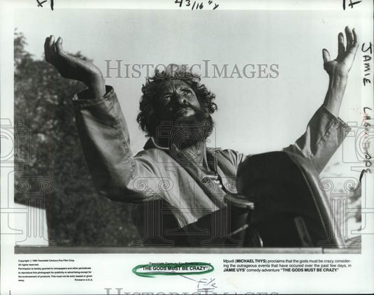 1984 Press Photo Actor Michael Thys in "The Gods Must Be Crazy" - nox25679 - Historic Images