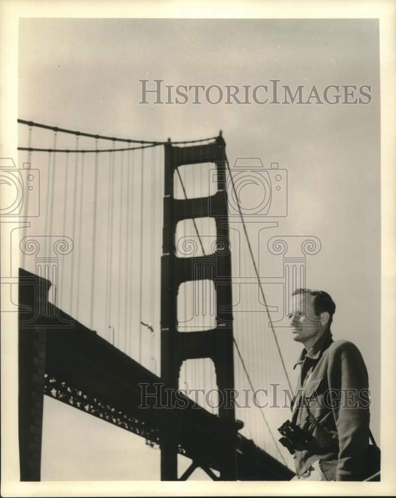 1957 Author Harold Gilliam at San Francisco Bay, book of same name-Historic Images