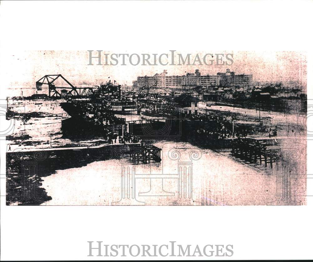 1923 Press Photo Industrial Canal, Inner Harbor, New Orleans-Historic Images