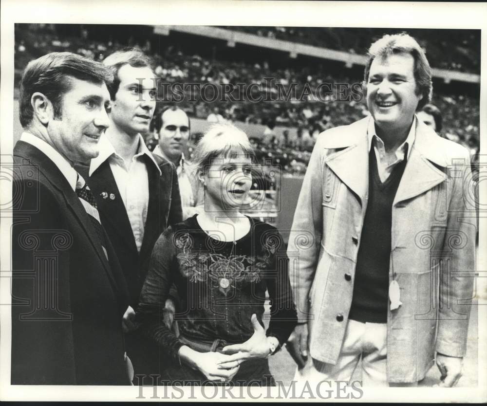 1976 Press Photo Gymnast Olga Korbut at YMCA National Finals, New Orleans-Historic Images