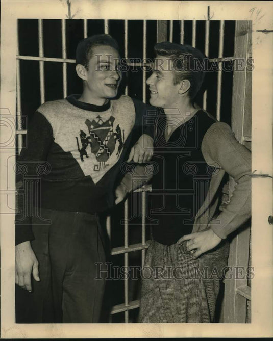 1948 Press Photo Martin Hillman, Dean McWhinney in Jail in New Orleans-Historic Images