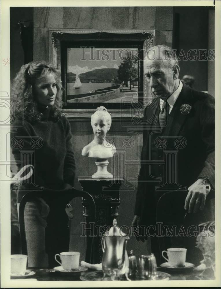 1983 Press Photo Actors Jose Ferrer, Fancy Frangione in &quot;Another World&quot; - Historic Images