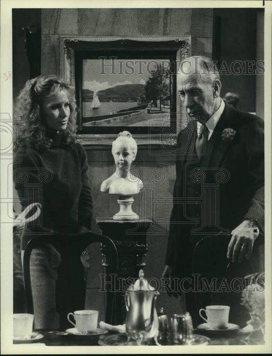 1983 Press Photo Actors Jose Ferrer, Fancy Frangione in "Another World" - Historic Images