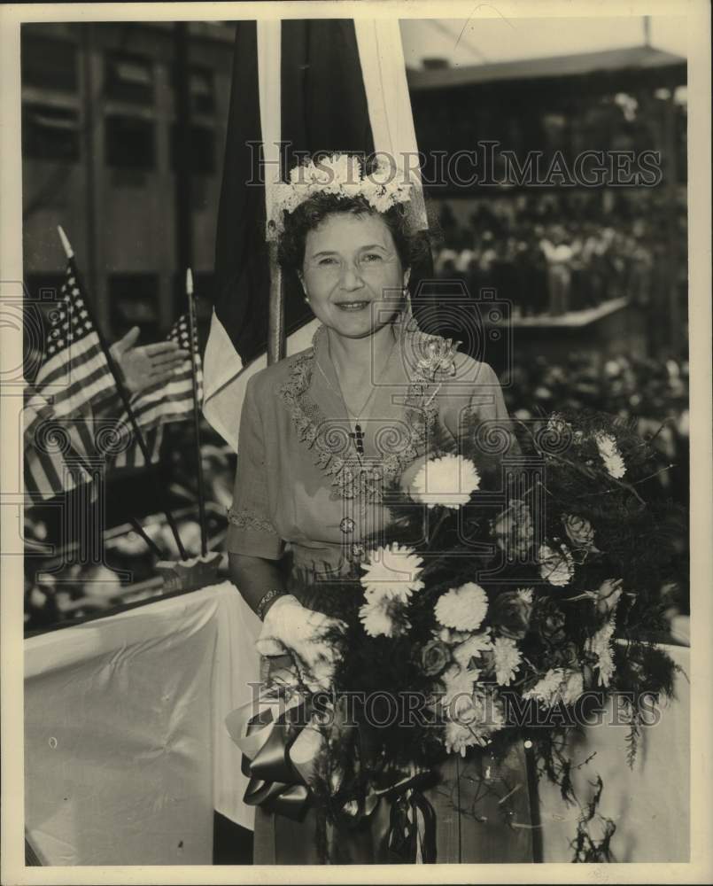 1954 Press Photo Wife of Louisiana Mexican Tourist Agent Mrs. Andres Horcasitas-Historic Images