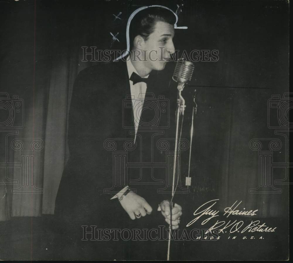 1952 Press Photo Hollywood recording artist Peter Imbornone, &quot;Guy Haines&quot;-Historic Images