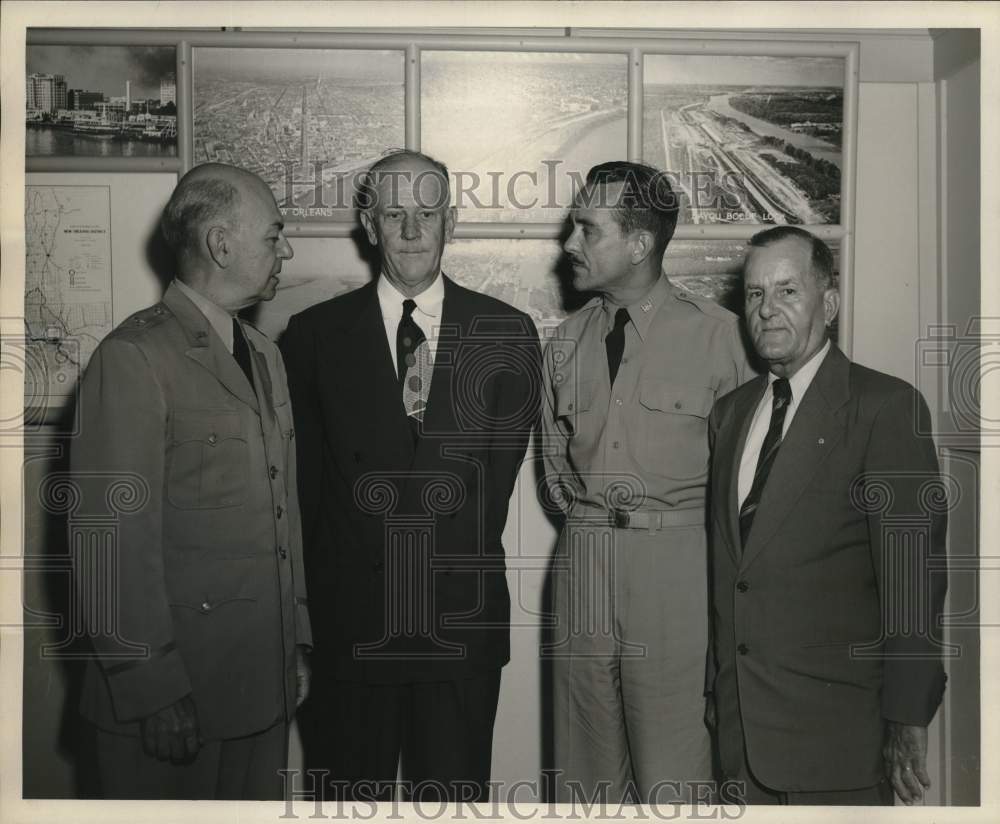 1954 Press Photo Retirement Ceremony at New Orleans Army Corps of Engineers-Historic Images