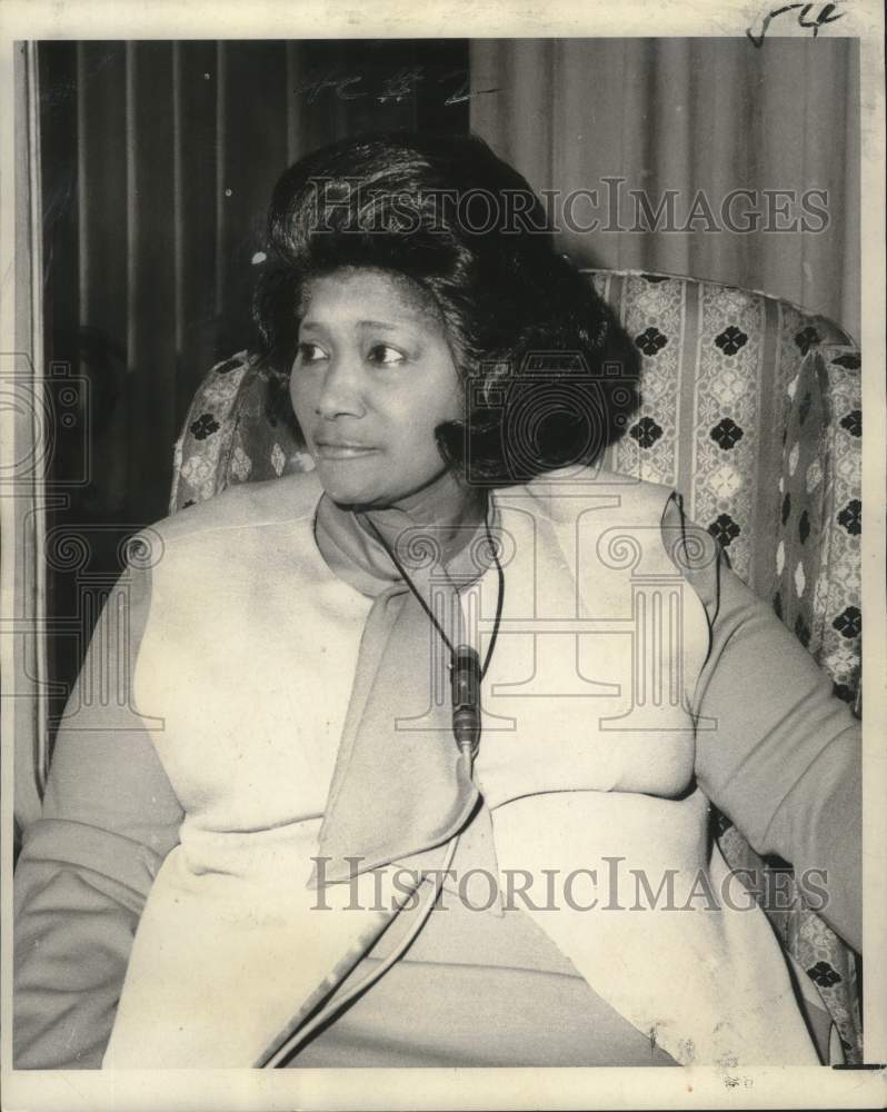 1970 Press Photo Gospel singer Mahalia Jackson in New Orleans for a performance - Historic Images