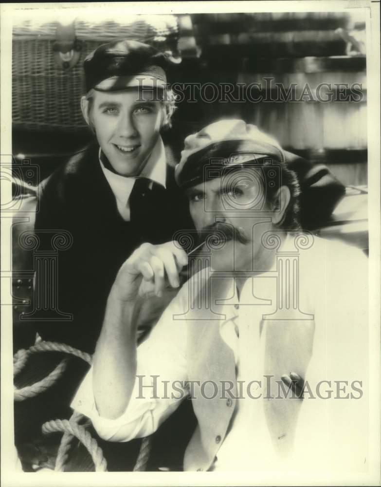 1981 Press Photo Robert Lansing and David Knell in "Life on the Mississippi" - Historic Images