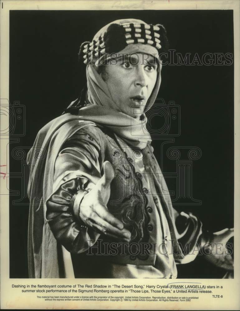 1980 Press Photo Actor Frank Langella in &quot;Those Lips, Those Eyes&quot; - Historic Images