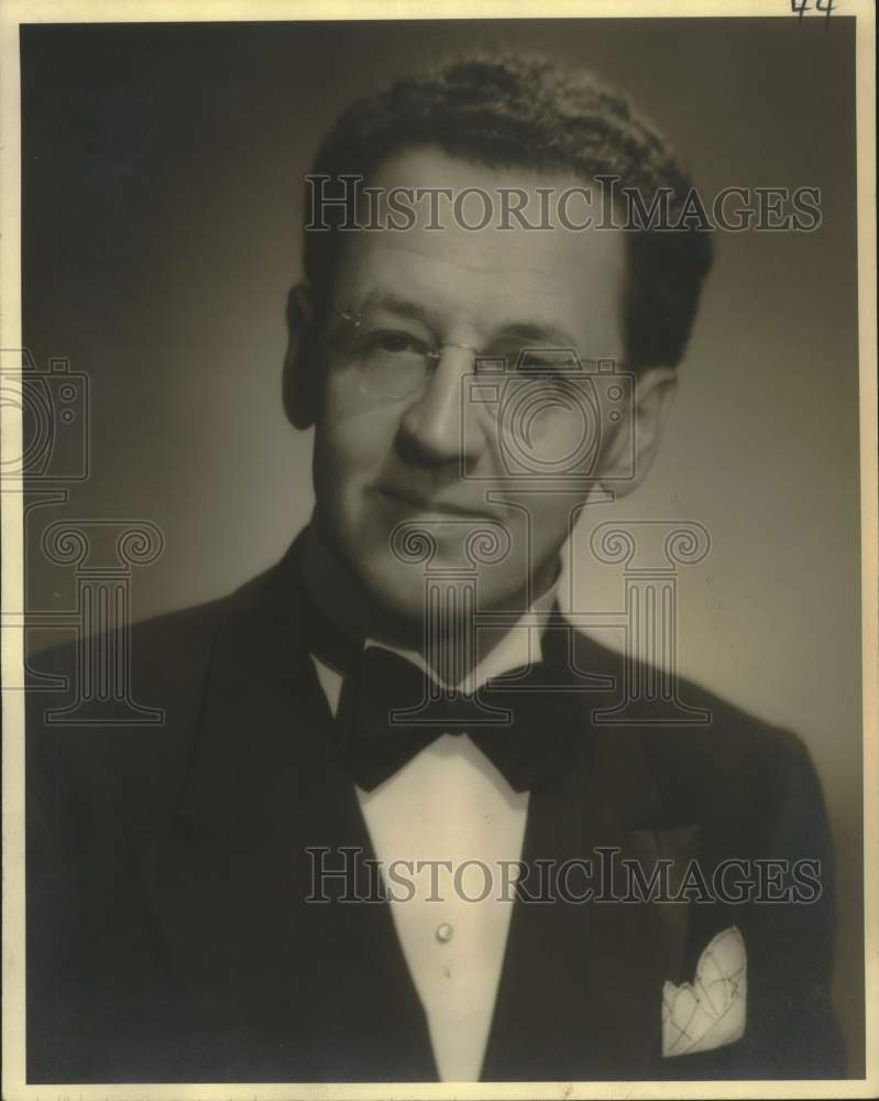 1958 Press Photo Music personality Professor Ludwig Lehmiller visits New Orleans - Historic Images