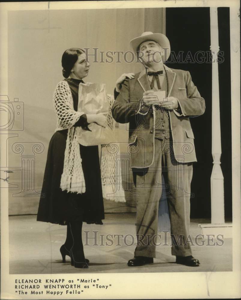 1959 Press Photo Eleanor Knapp & Richard Wentworth in "The Most Happy Fella" - Historic Images
