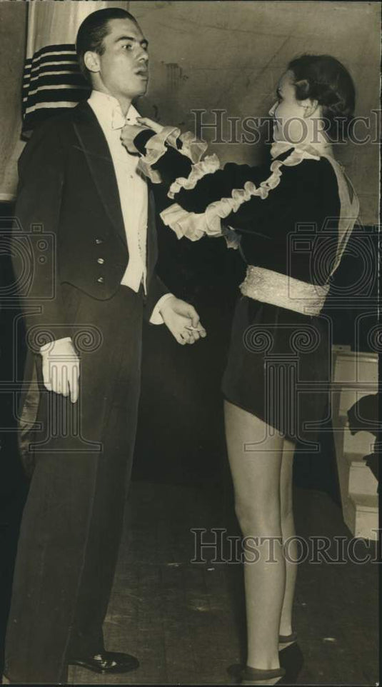 1936 Press Photo Katherine Hayward & Donald Maginnis at the Junior League Revue.-Historic Images