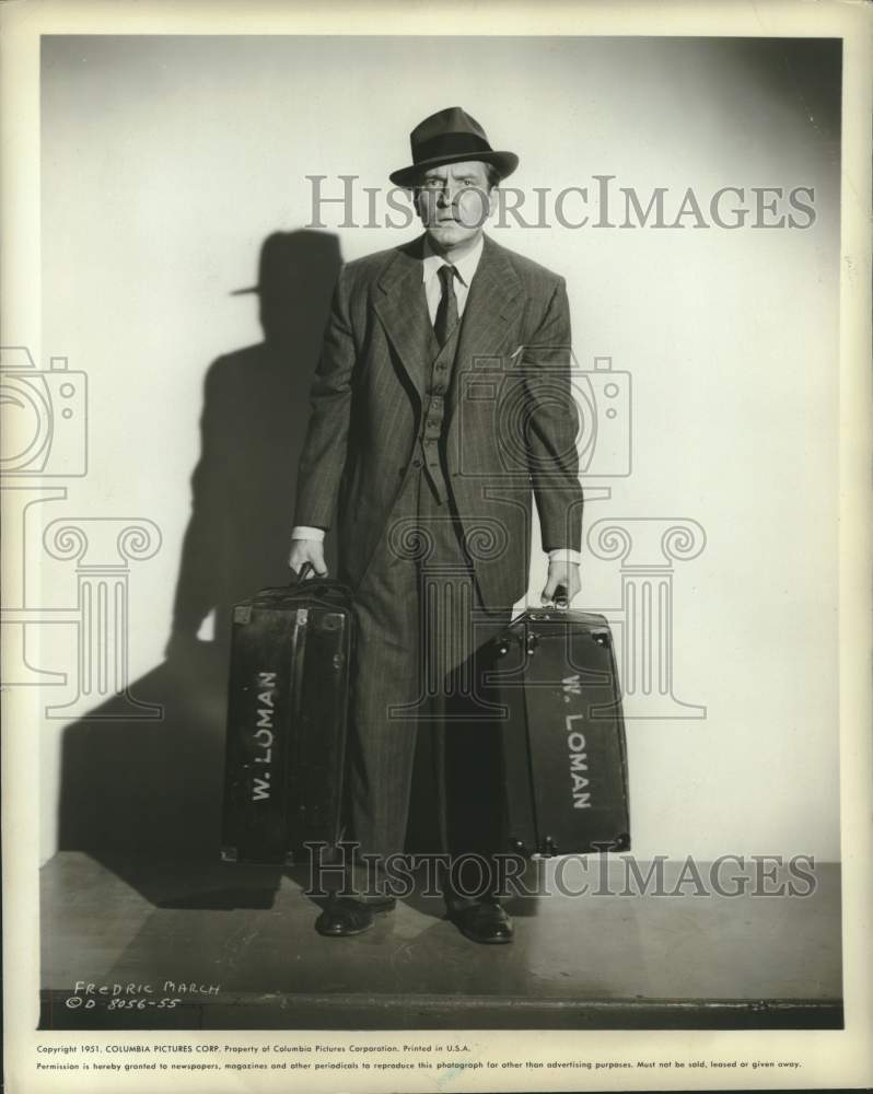 1951 Press Photo Actor Fredric March in &quot;Death of a Salesman&quot; - Historic Images