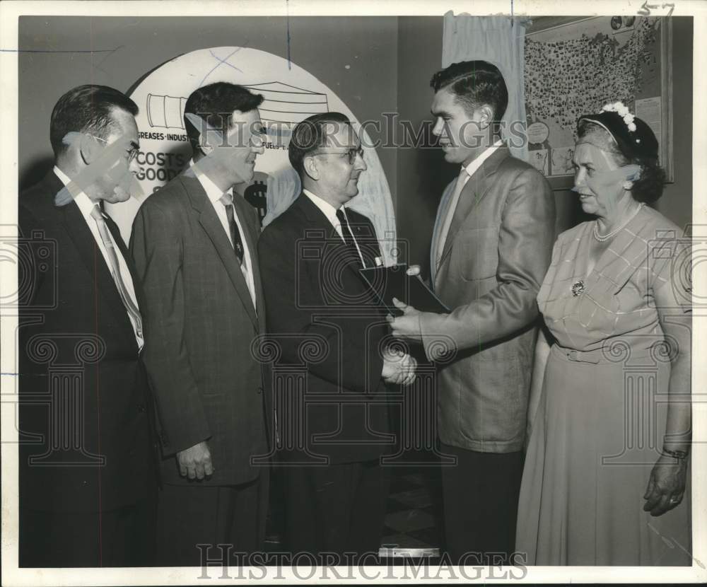 1956 Press Photo Esso Standard Oil Scholarship Winner Robert J. McCoy Jr.-Historic Images