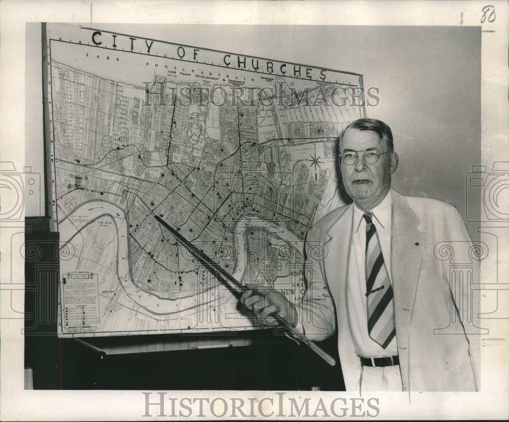 1951 New Orleans Council of Churches  Secretary Ed Lotspeich-Historic Images