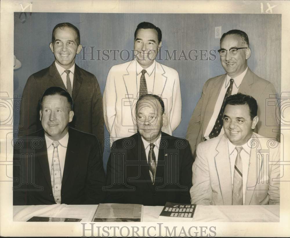 1958 Guests at breakfast launching East Bank Booster Club drive. - Historic Images