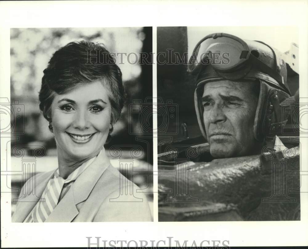 1988 Press Photo Shirley Jones and James Garner in CBS&#39;s &quot;Tank.&quot; - Historic Images