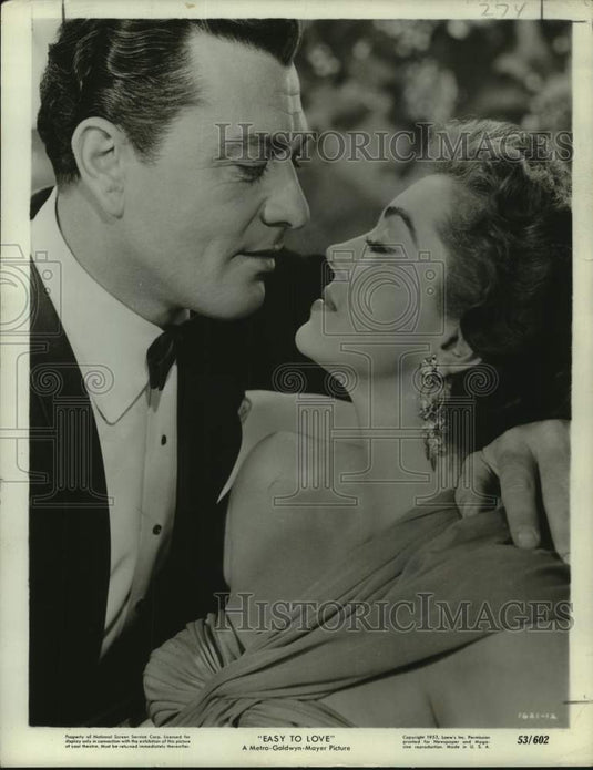 1953 Press Photo Esther Williams and Tony Martin in MGM's "Easy to Love" - Historic Images