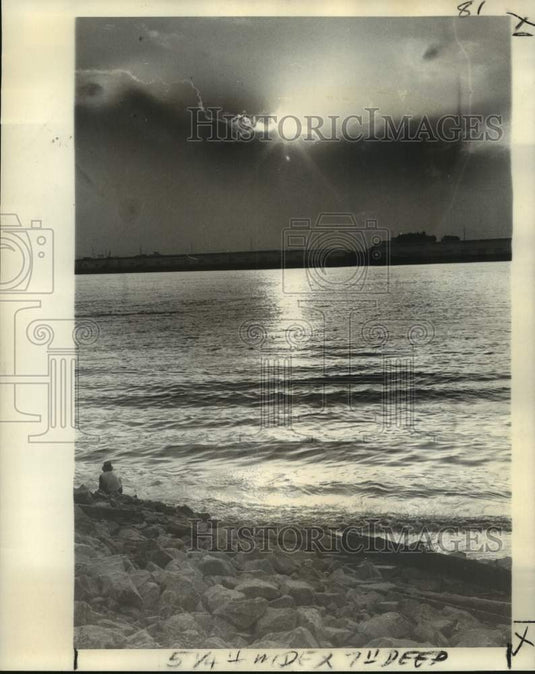 1973 Press Photo The Mississippi floodwaters have settled down to normal. - Historic Images