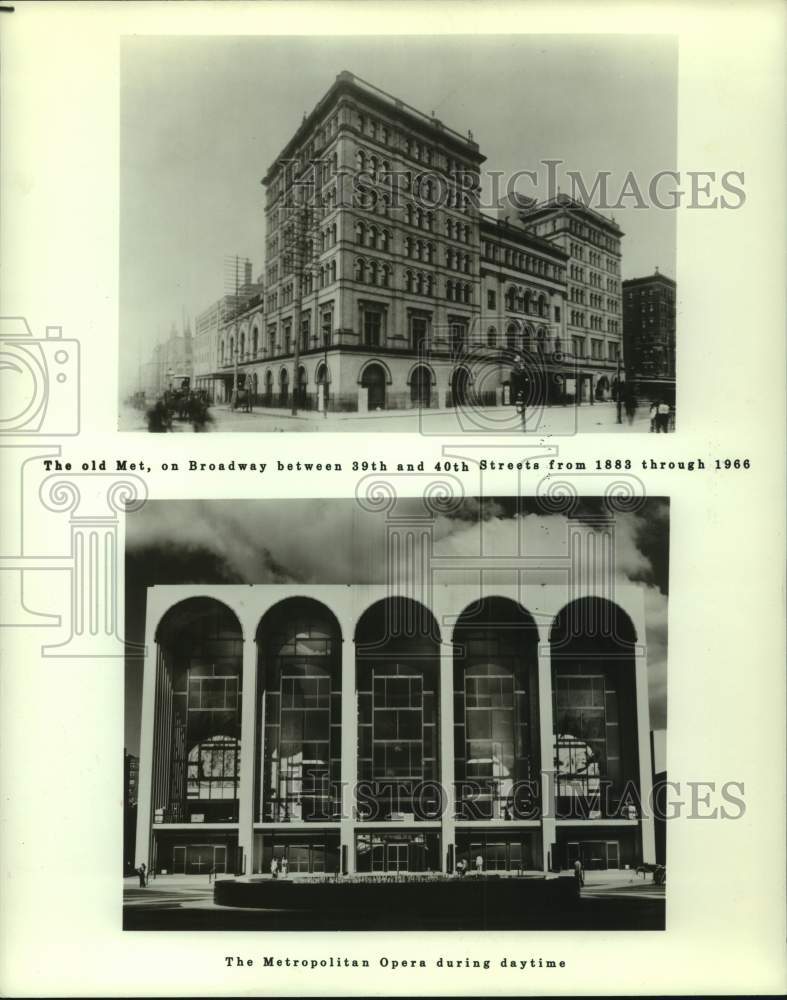 1984 Press Photo The Old &amp; New Metropolitan Opera Houses, New York City - Historic Images