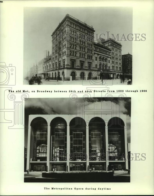1984 Press Photo The Old & New Metropolitan Opera Houses, New York City - Historic Images