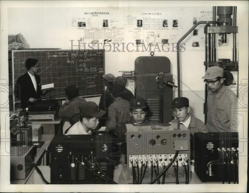 1962 Koicho Takase conducts class at the Hitachi company.-Historic Images