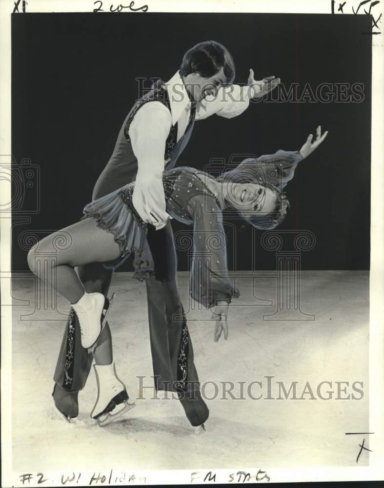 1974 Figure skaters Doug Berndt &amp; Barbara Brown in &quot;Holiday on Ice&quot; - Historic Images