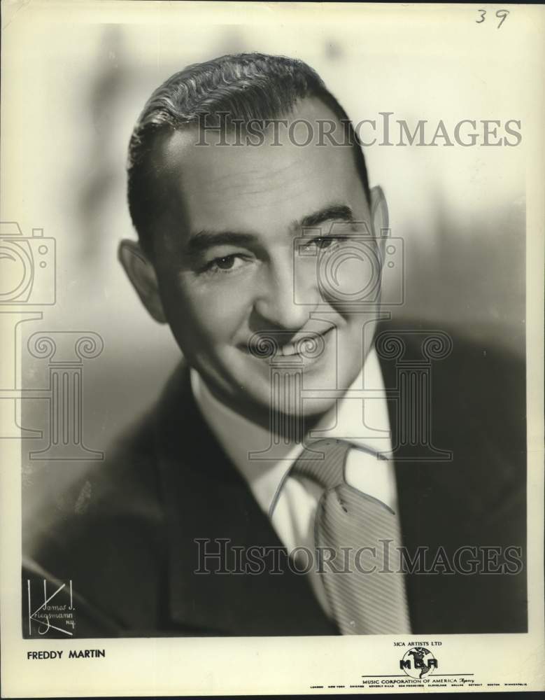 1953 Press Photo Musician-Band Leader Freddy Martin - Historic Images