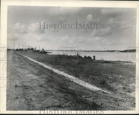 1955 Carrollton and the Mississippi River.-Historic Images
