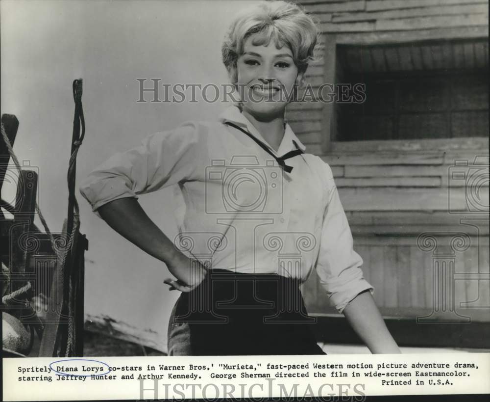 1965 Press Photo Actress Diana Lorys in &quot;Murieta&quot; - Historic Images