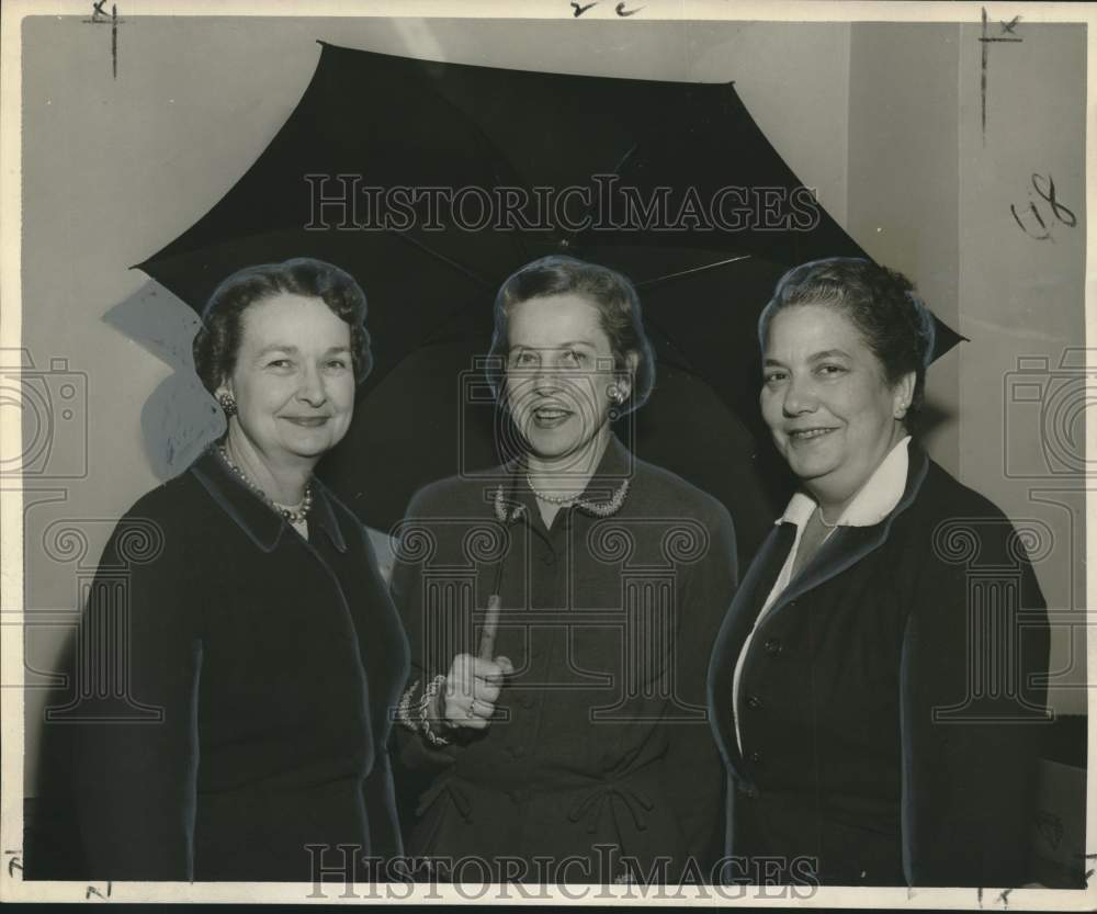 1956 Press Photo Girl Scout Leaders Mesdames Gelbke, Sanders &amp; Marx - Historic Images