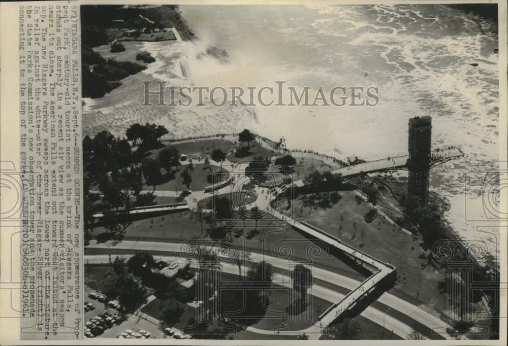 1961 Press Photo Aerial View of Prospect Park at Niagara Falls - nox36513- Historic Images