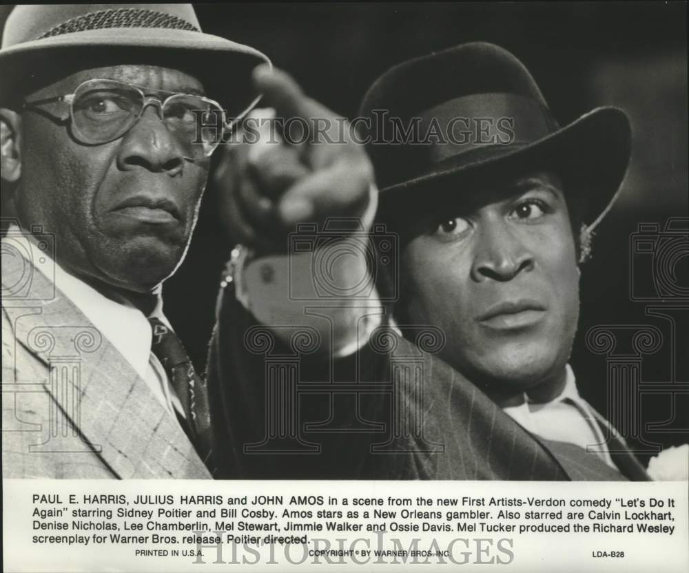 1975 Press Photo John Amos stars as a New Orleans gambler in "Let's Do It Again" - Historic Images