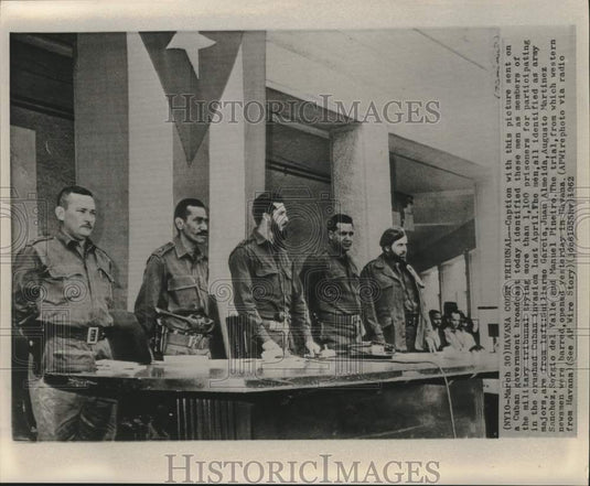 1962 Press Photo Cuban military tribunal members begin trial in Havana - Historic Images