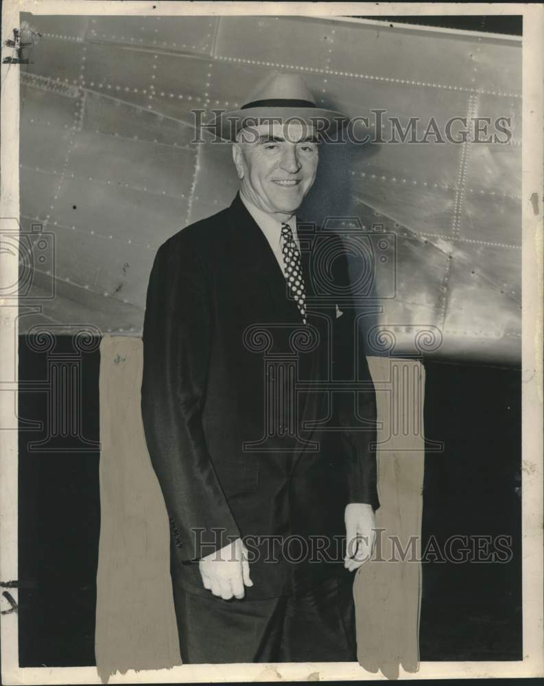 1950 Press Photo Eastern Airlines Chairman Eddie RIckenbacker, New Orleans - Historic Images