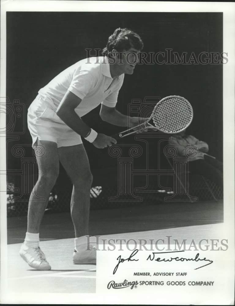 1970 Press Photo John Newcombe on the court for Rawlings. - Historic Images